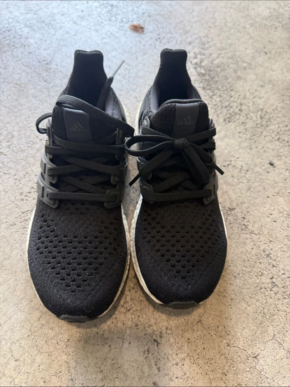 adidas youths black Knit Athletic Sneakers